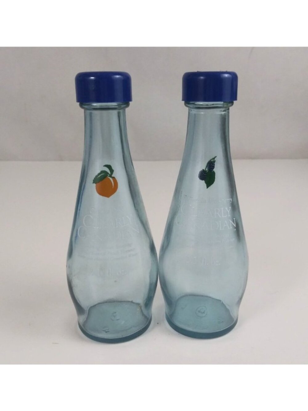 Clearly Canadian Sparkling Water Beverage Glass Bottle Salt & Pepper Shakers